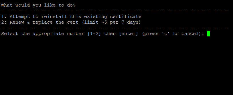 Renew SSL Certificate on Ubuntu Server