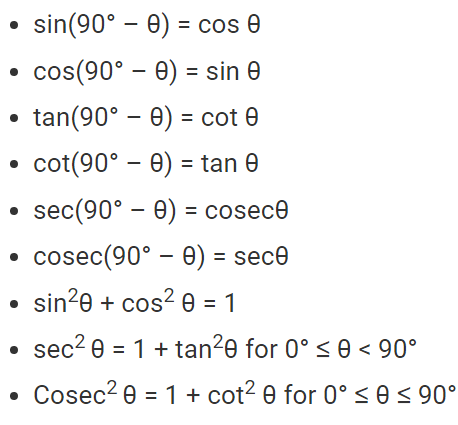 Other Tigonometry Fomulas