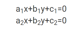 Pair Of Linear Equations