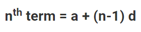 Arithmetic Progression(AP) Formulas