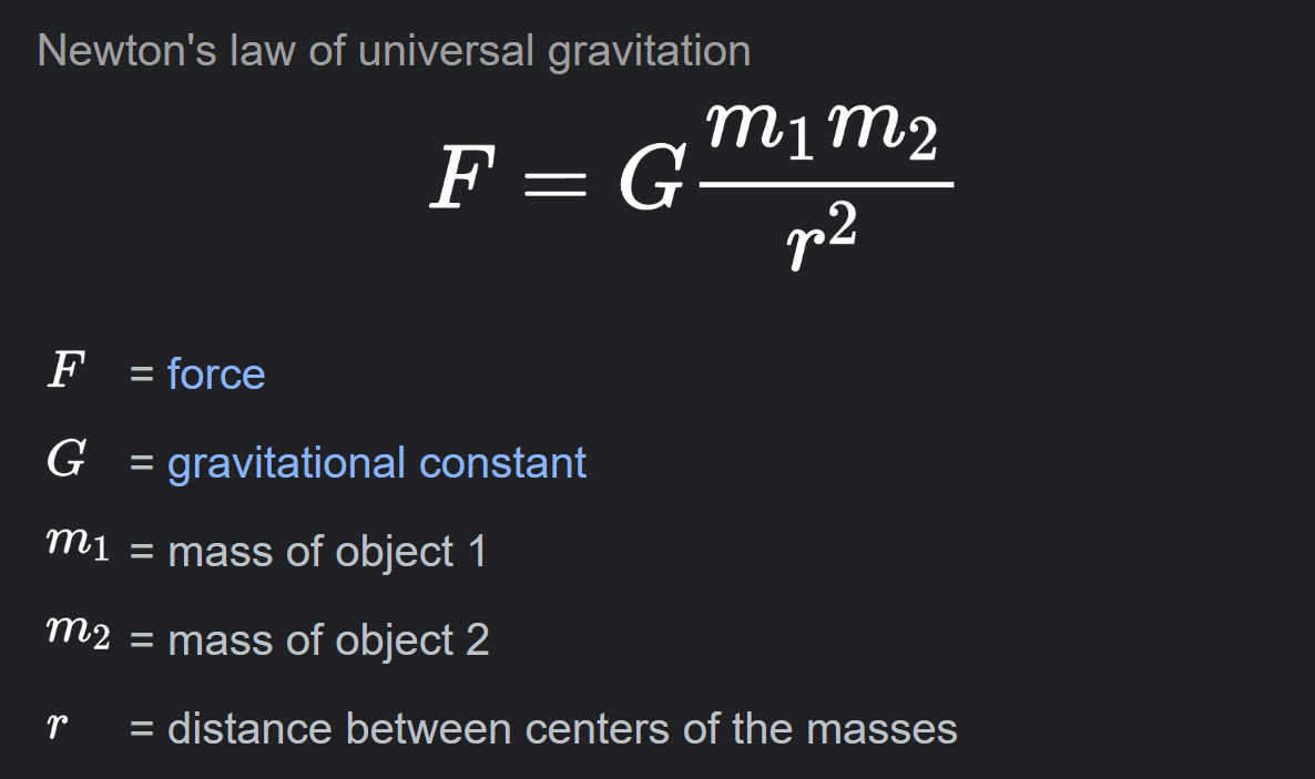 g and G - Gravity and Gravitational Force