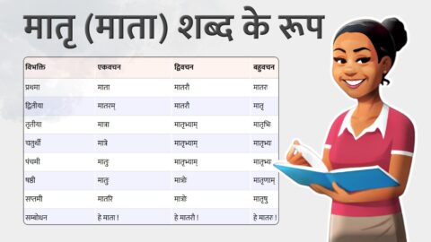 Matri, Mata Shabd Roop in Sanskrit
