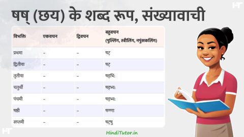 Shash, Chhay Shabd Roop in Sanskrit