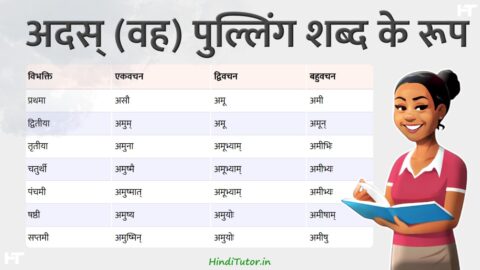 Vah, Adas Pulling Shabd Roop in Sanskrit