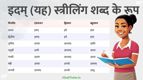 Yah, Idam Striling ke Roop in Sanskrit